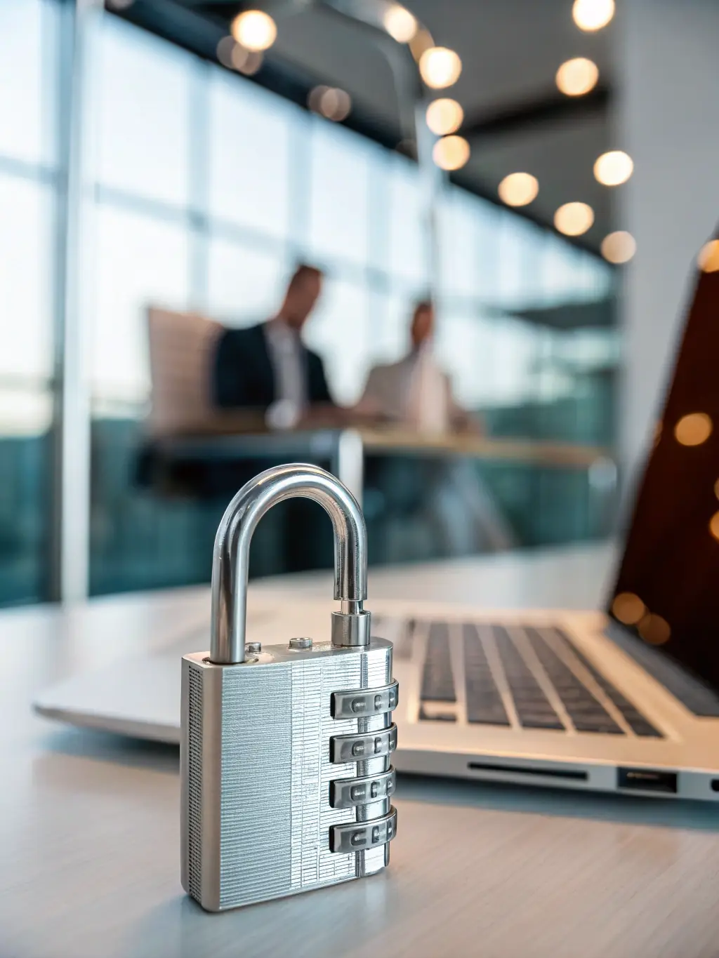 An image of a lock and key with a digital overlay, symbolizing data encryption and security.