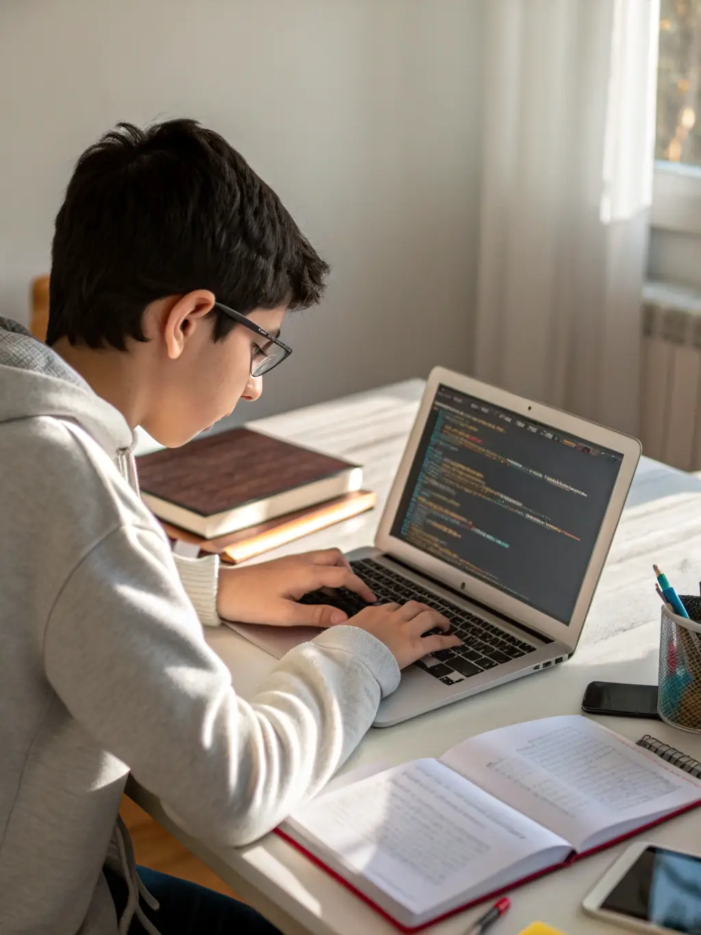 A focused shot of a student successfully bypassing a security firewall during an ethical hacking training session, showcasing practical skills.